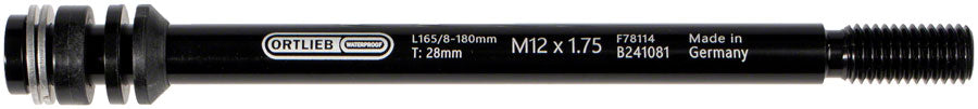 Connecteur d'axe traversant M6 Ortlieb - 1,75 mm Noir