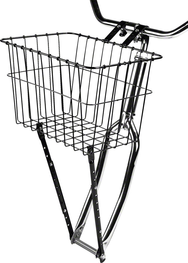 Cesta delantera Wald 198 con patas ajustables - Negro brillante