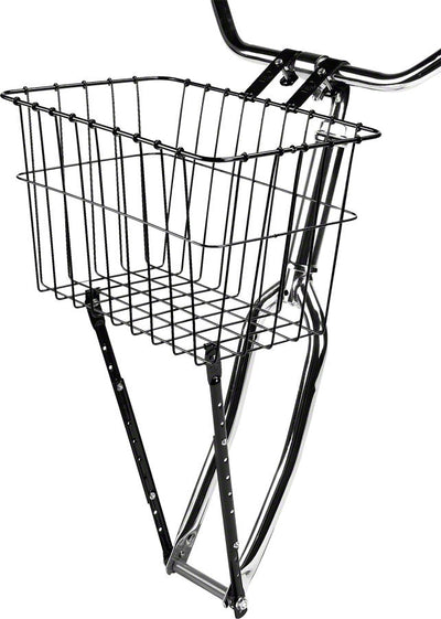 Panier avant Wald 198 avec jambes réglables - Noir brillant