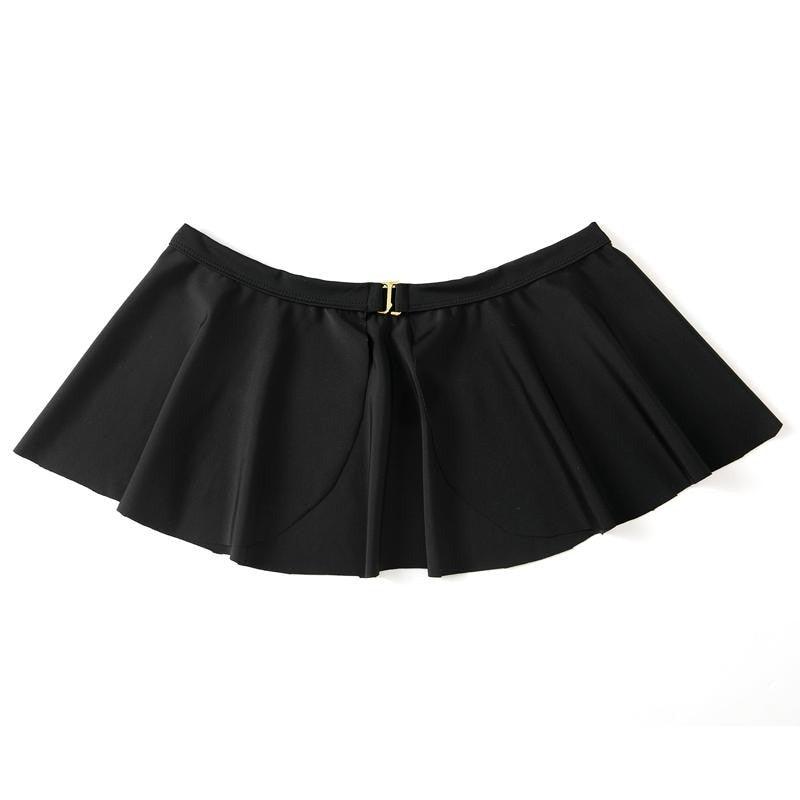 Ensemble de bikini taille haute noir élégant avec design à volants