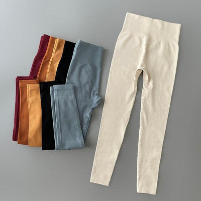 Elegant Blue High Waisted Yoga Pants for Women