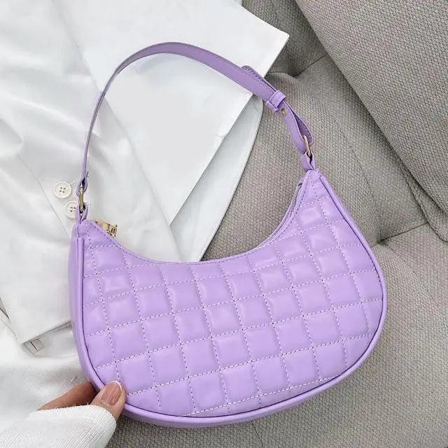 Sac à bandoulière élégant en couleur unie pour femmes