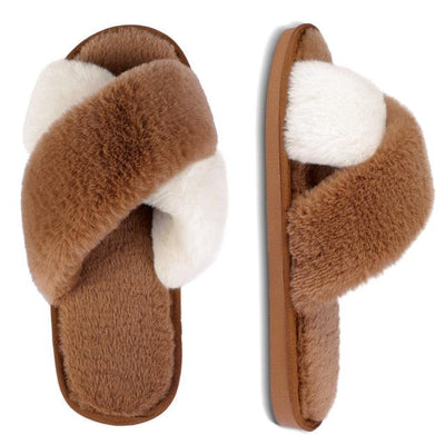 Elegant Faux Fur Slippers for Women - Cozy and Stylish