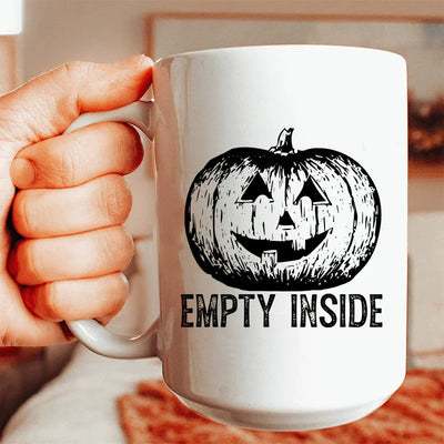 Empty Inside Pumpkin Ceramic Mug - 15 oz