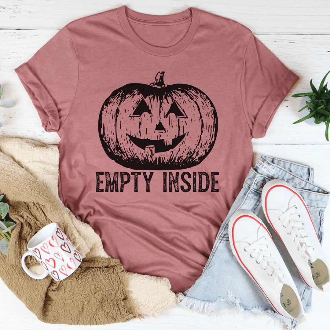 Camiseta de calabaza vacía por dentro