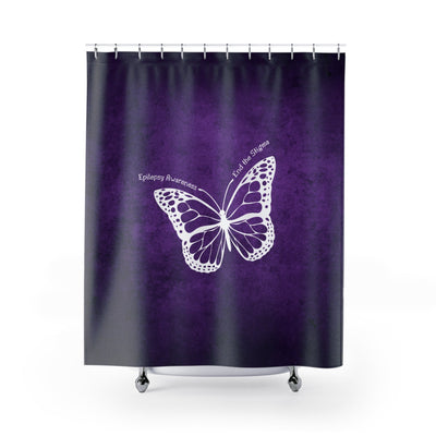 Epilepsy Awareness Butterfly Shower Curtain