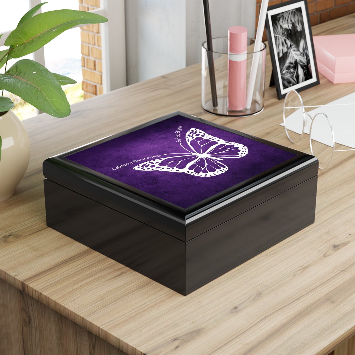 Epilepsy Awareness Jewelry Box - Elegant Storage Solution