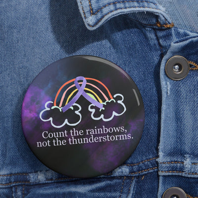 Count the Rainbows Epilepsy Awareness Pin Button