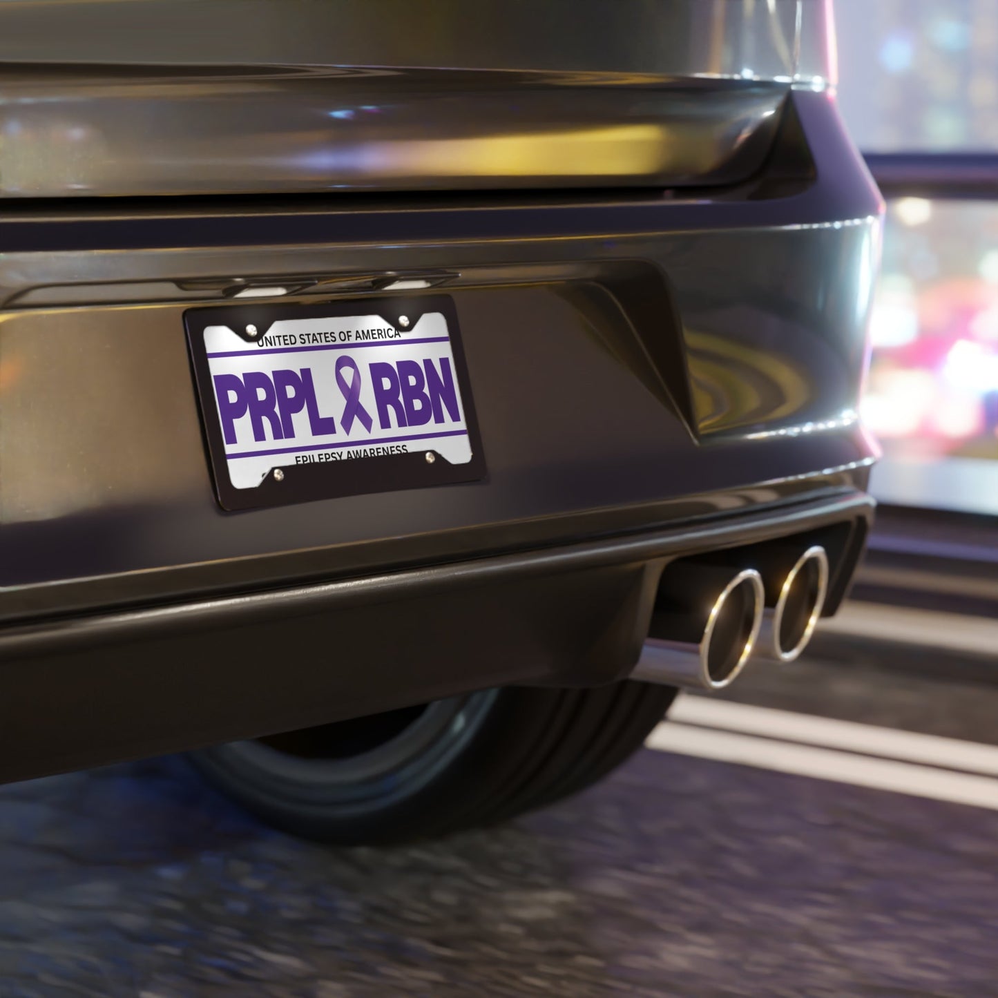 Vibrant Epilepsy Awareness Car Tag - Show Your Support - Korvel