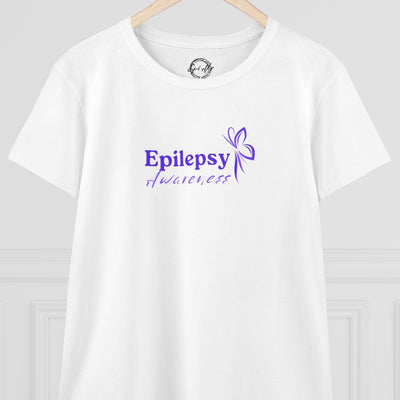 Camiseta de Concienciación sobre la Epilepsia con Cinta Púrpura para Mujeres