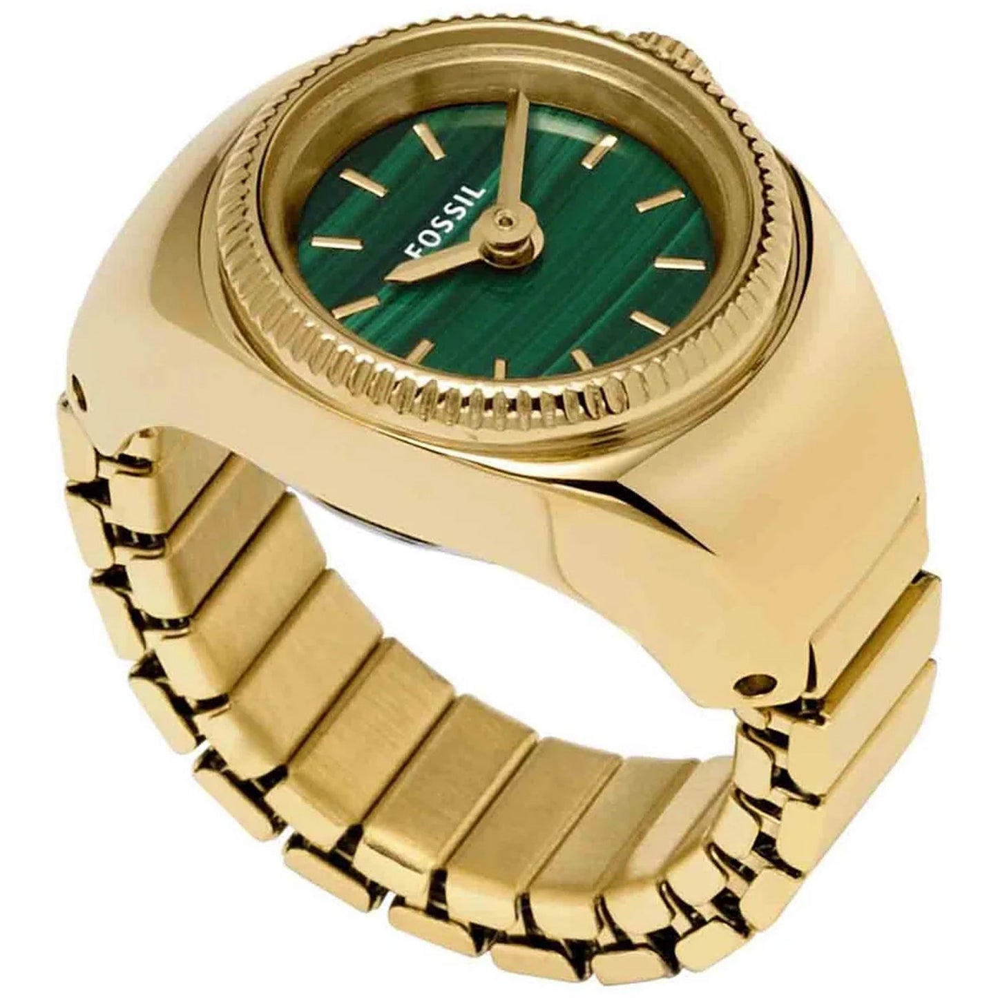 Anillo Reloj de Mujer Fossil - Esfera Verde Elegante