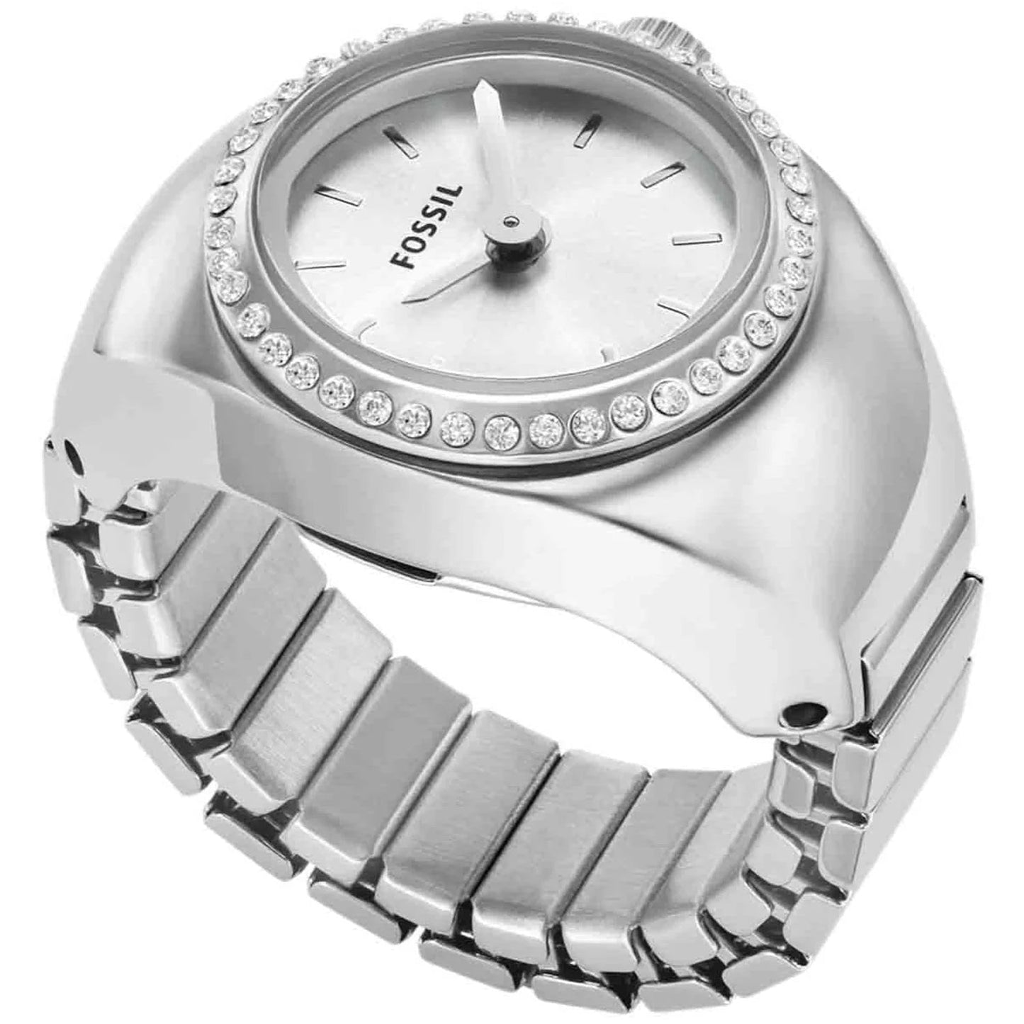 Anillo Reloj de Mujer Fossil - Diseño Elegante en Plata