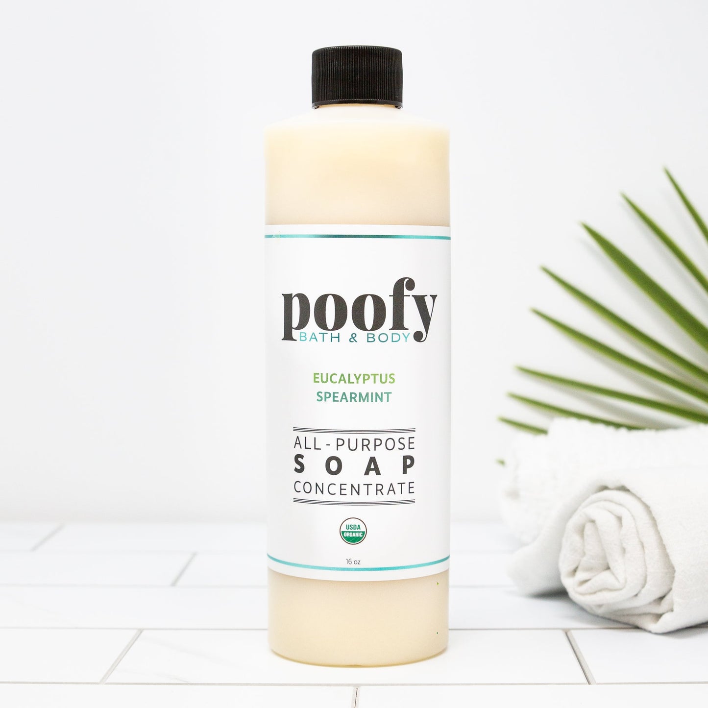 Concentré de savon tout usage à l'eucalyptus et à la menthe verte biologique