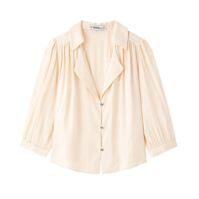 Chic Women's Casual Shirt and Pleated Skirt Set