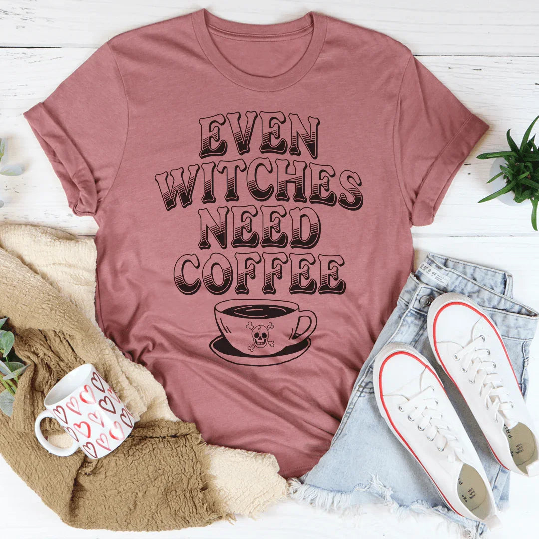Even Witches Need Coffee Tee - Korvel