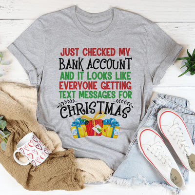 Todo el mundo recibe mensajes de texto para la camiseta navideña