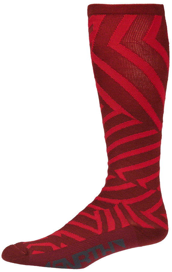 Chaussette en laine mi-épaisse 45NRTH Dazzle haute genou - Piment/chili Rouge Grand