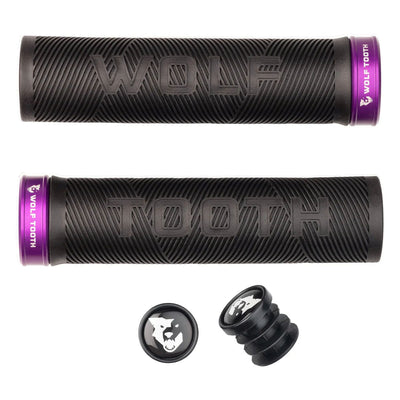 Wolf Tooth Echo Lock-On Grip Set - Black/Ultraviolet Purple