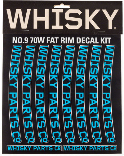 WHISKY 70w Rim Decal Kit for 2 Rims - Cyan