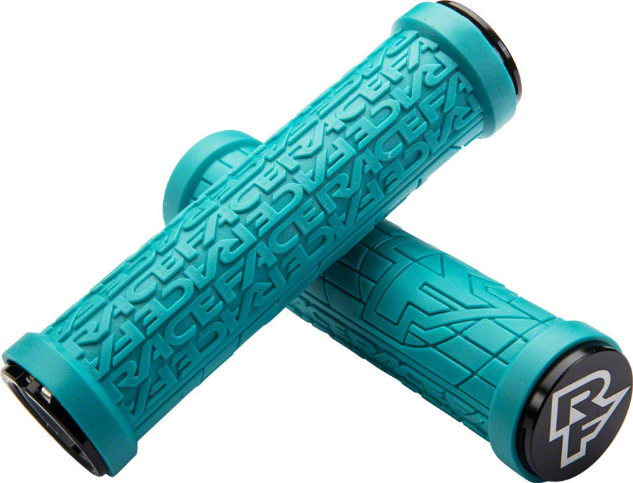 Poignées RaceFace Grippler - Turquoise Lock-On 33mm