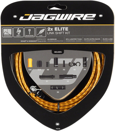 Jagwire 2x Elite Link Shift Cable Kit - Gold