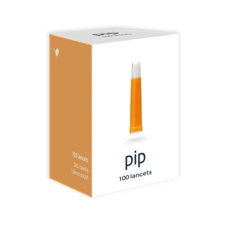 Lancetas Pip 28g x 1.8mm - Caja de 100 Unidades