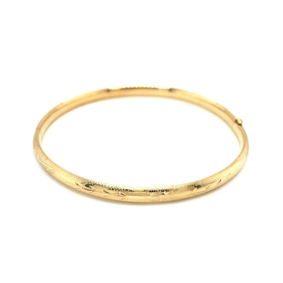 Brazalete de diseño Florentino en oro amarillo de 14k