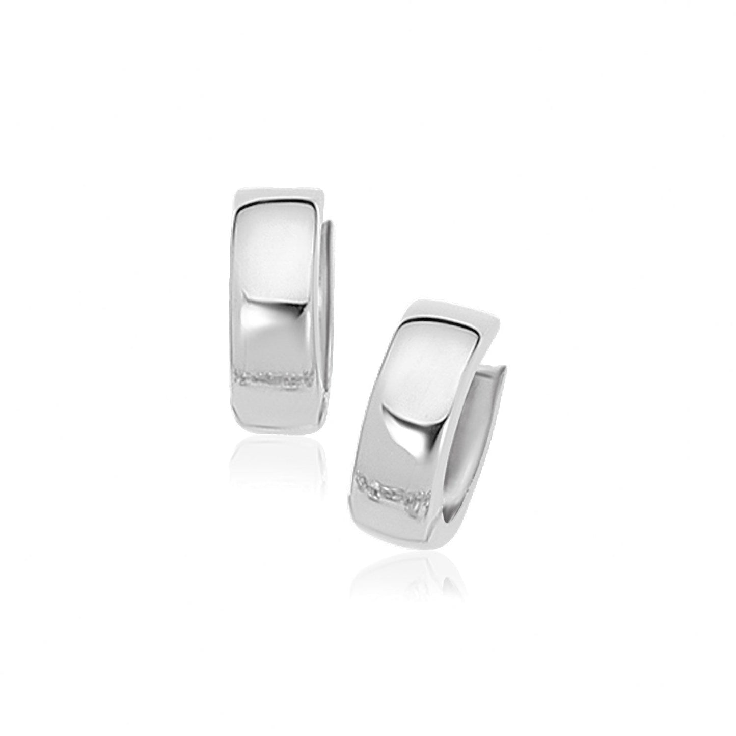 Pendientes de aro ajustables de oro blanco de 14k