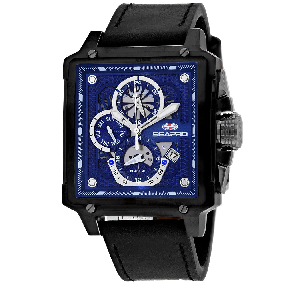 Montre à double chronomètre pour homme Seapro