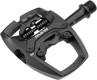 Pedales MSW Flip II - Clipless y Plataforma de Aluminio 9/16" Negro