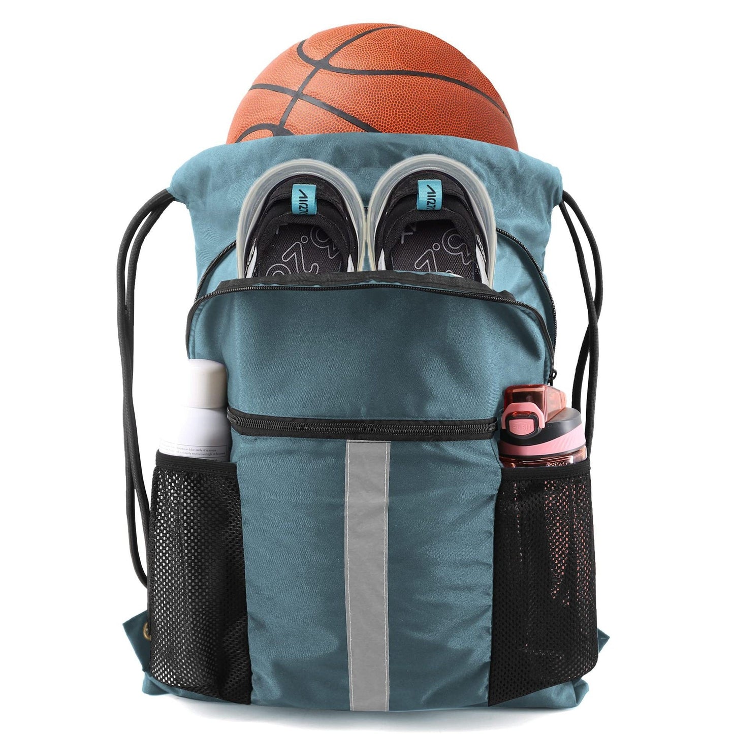Multi-Purpose Drawstring Backpack with Shoe Compartment
