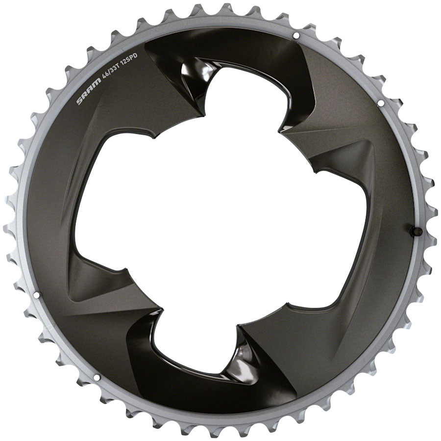 Chaîne extérieure SRAM Force 2x12 vitesses - 48 dents Gris Polaire
