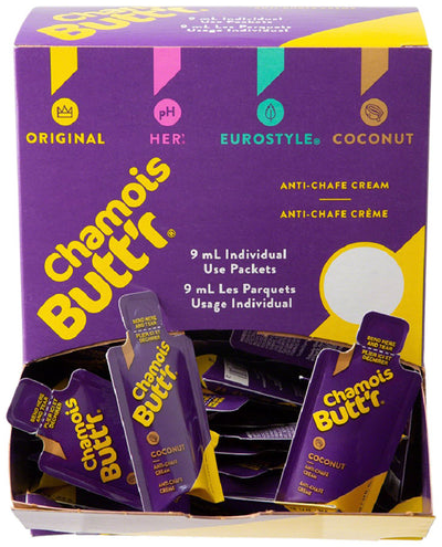 Chamois Butt'r Coconut Anti-Chafe Cream 0.3oz POP Box