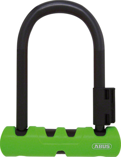 Abus Ultra 410 U-Lock - Keyed Black/Green, 3.9 x 5.5"