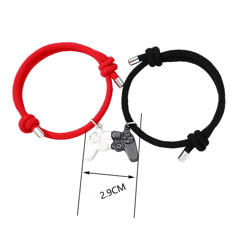 Bracelets Couple Manette Magnétique - Cadeau Parfait pour Amis