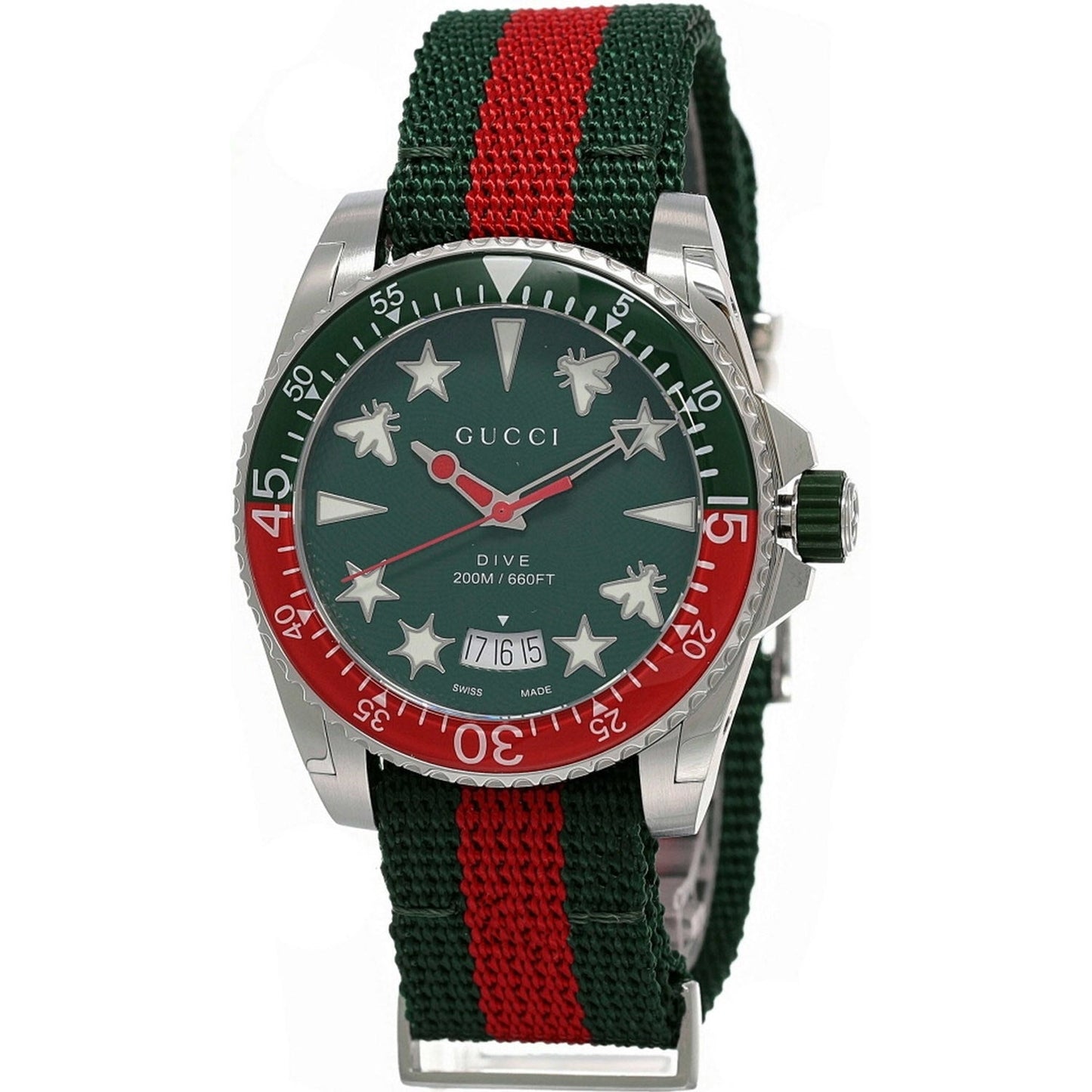 Montre de plongée Gucci pour homme - Cadran vert