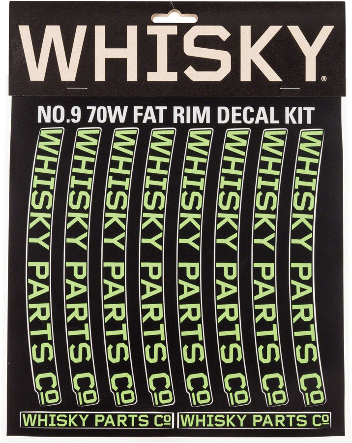 WHISKY 70w Rim Decal Kit - Lime Green