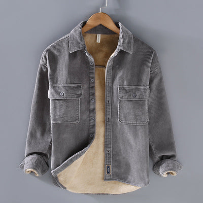 Men's Fleece Lined Casual Coat Shirt