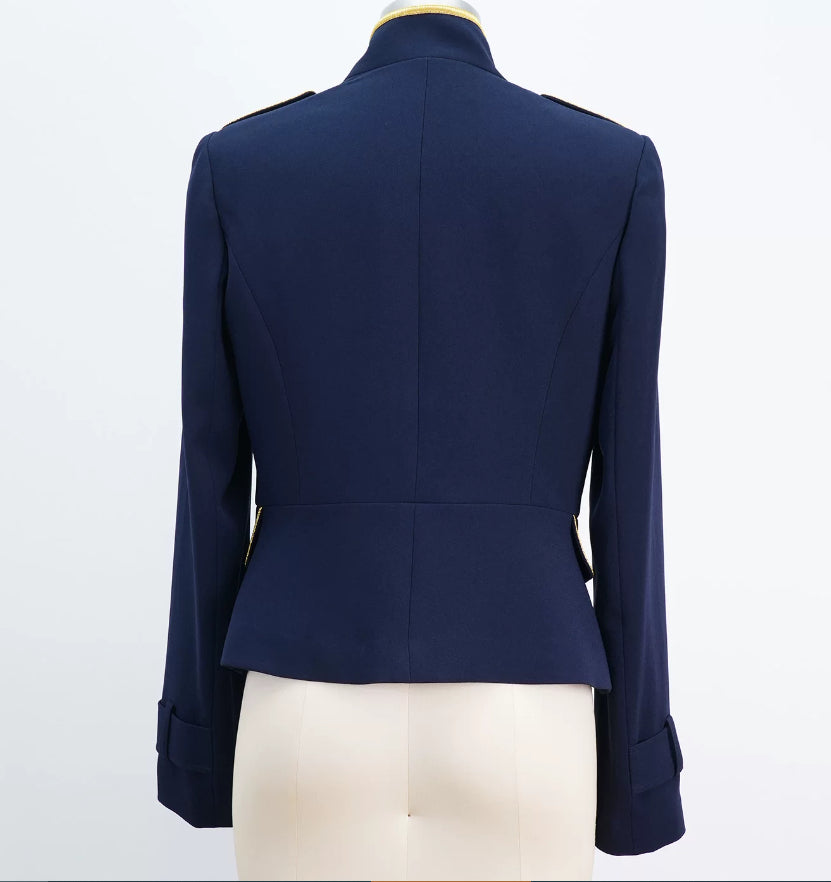 Abrigo ligero de doble botonadura con epaulettes Pure-tail Gilded