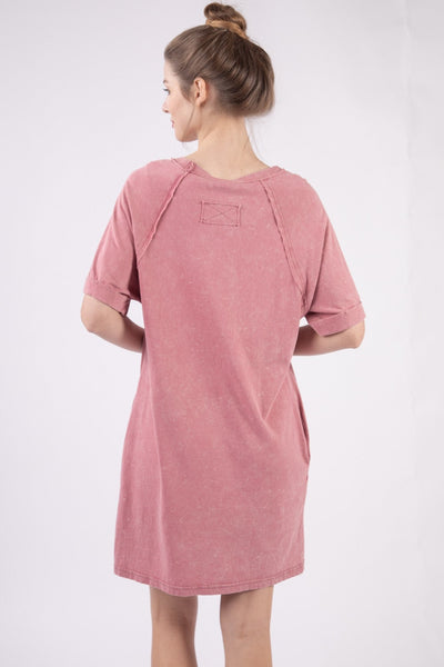 Effortlessly Chic Mini Tee Dress with Pockets