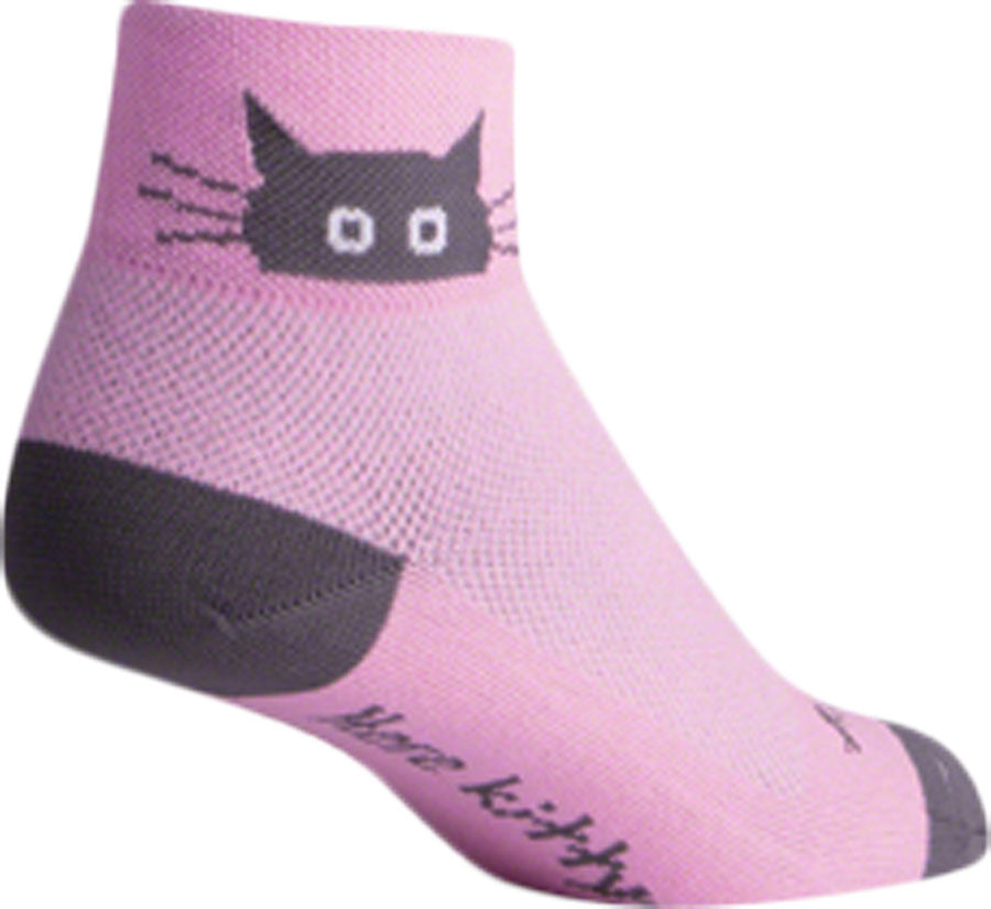 Calcetines SockGuy Classic Whiskers - Rosa Mujer Pequeño/Mediano