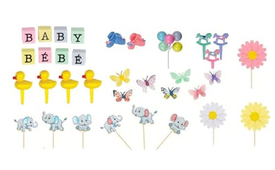 Oasis Supply Deluxe Bilingual Baby Shower Cake Topper Kit