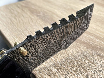Urban Tactical Folding Knife – 8" Premium Damascus Steel Blade with Pakka Wood Grip - Korvel