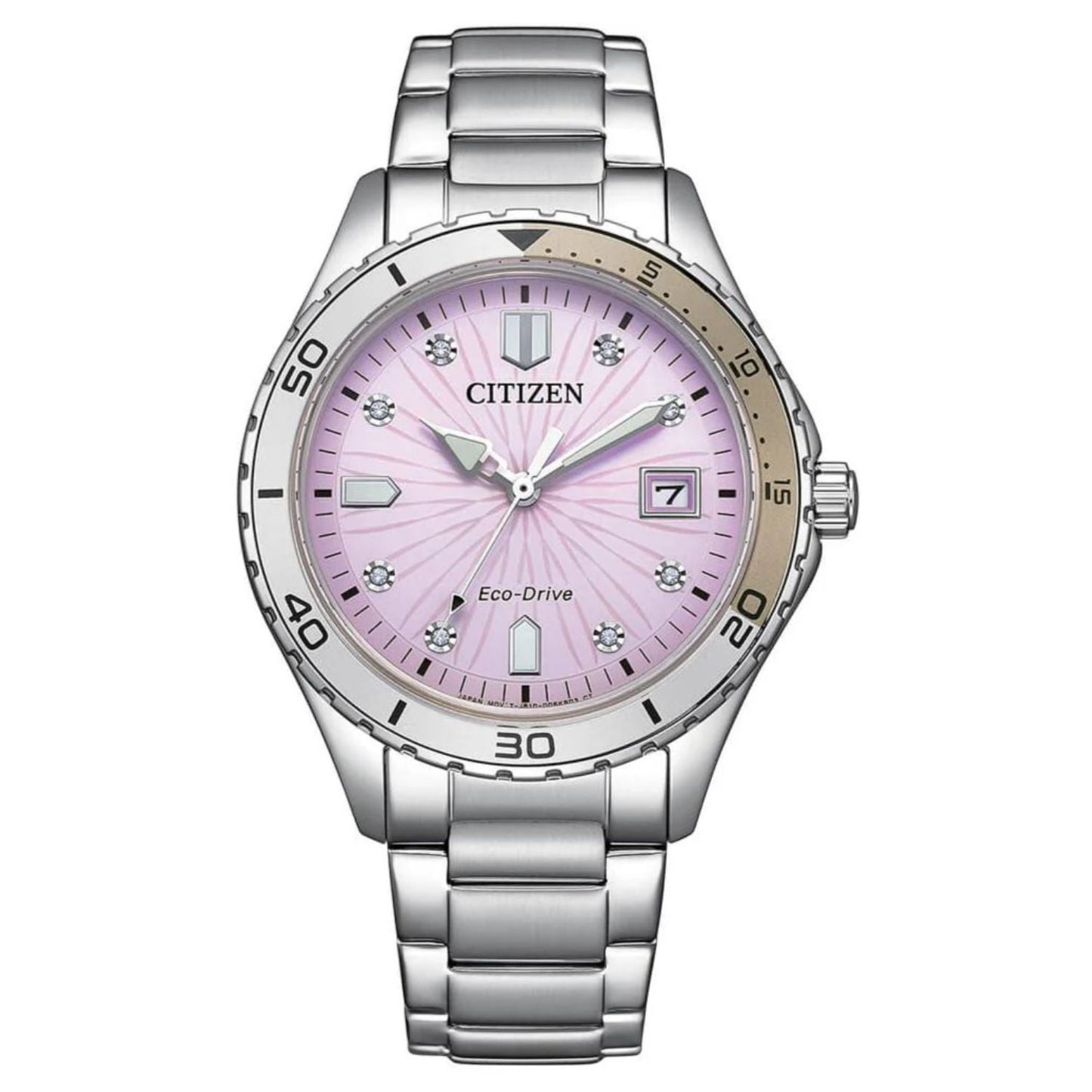 Montre classique Citizen pour femmes avec cadran rose