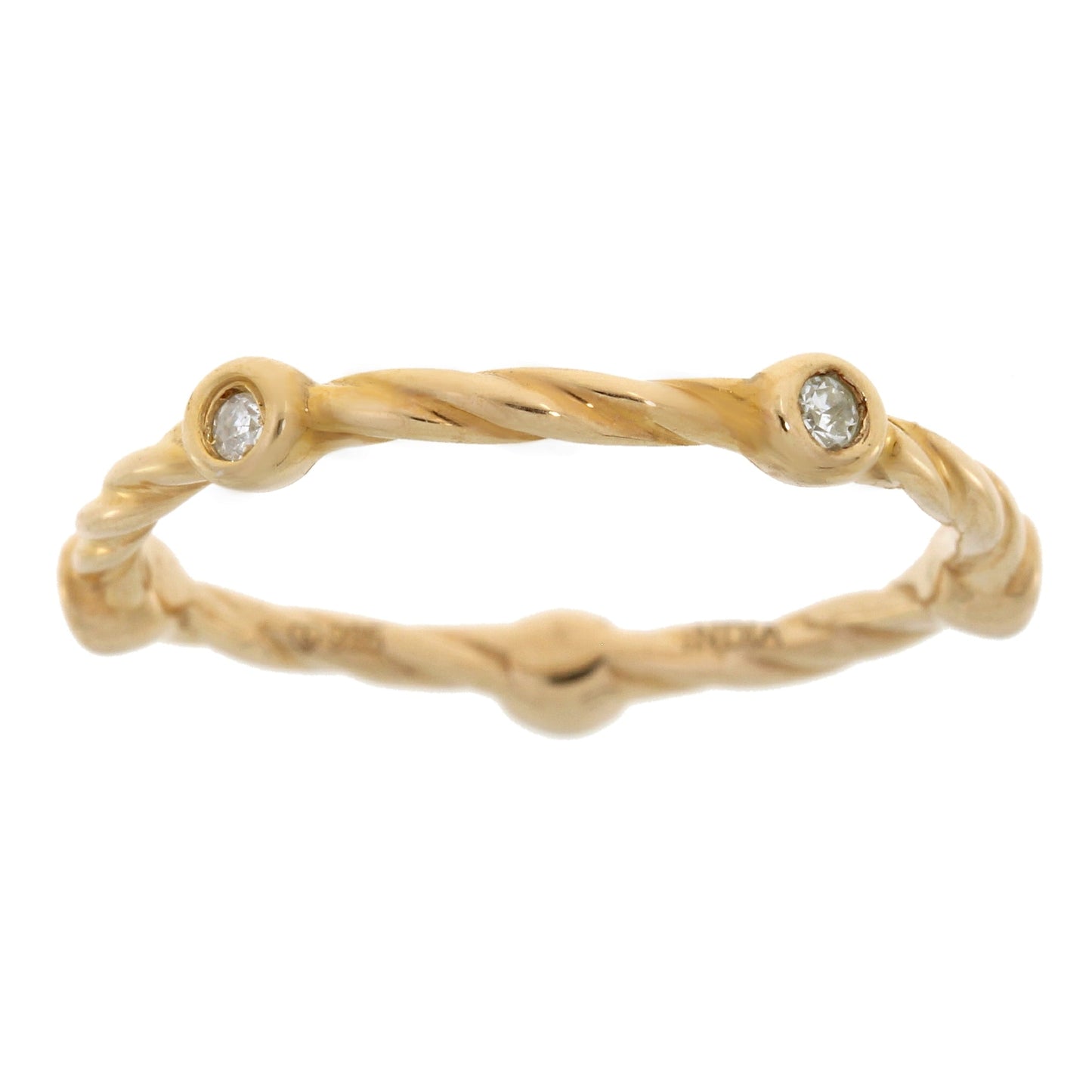 .07ct Diamond Stackable Band Set in Sterling Silver