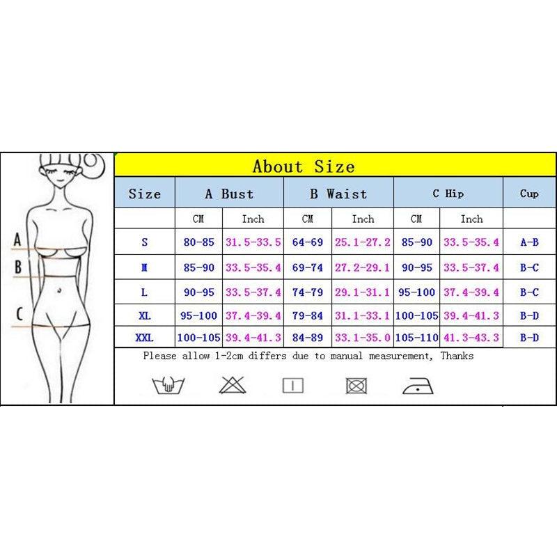 High Waist Push Up Bikini Set for Women