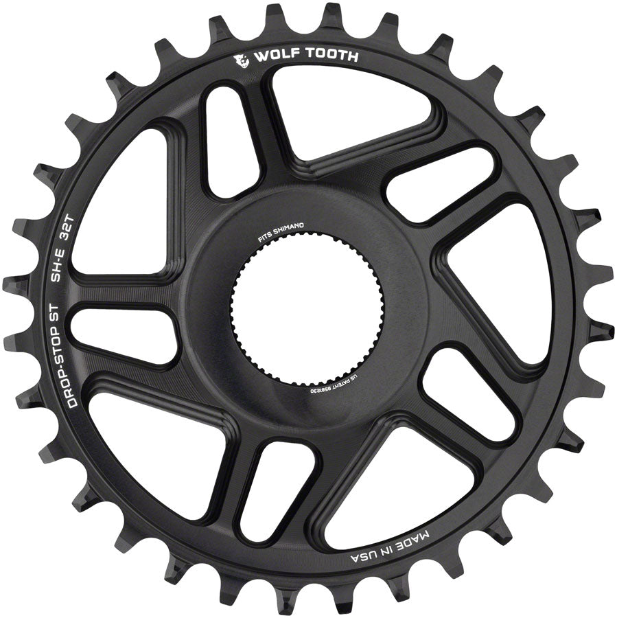 Chaîne de montage direct Wolf Tooth Shimano EP-8 - Drop-Stop ST 32T Noir