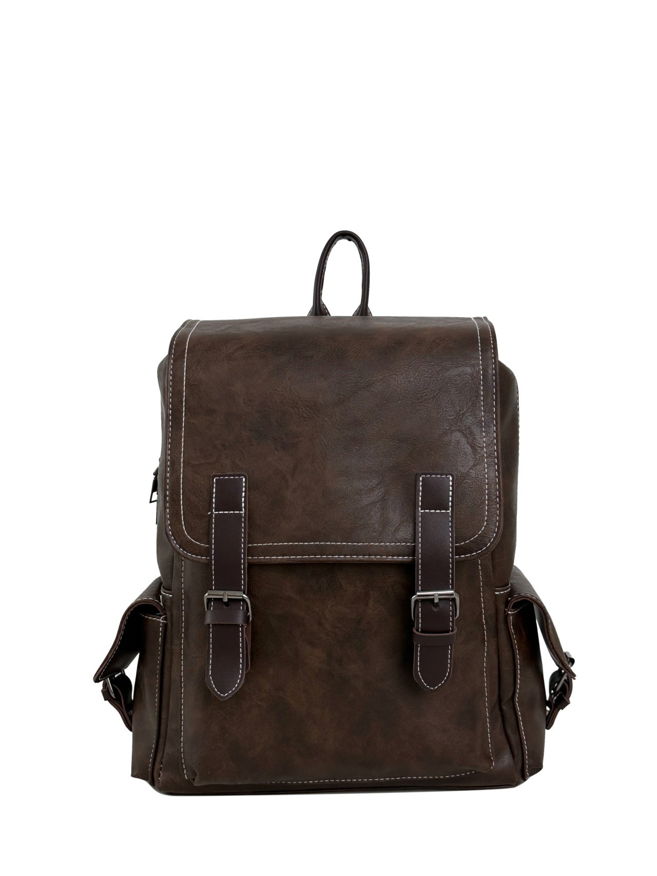 Sac à dos de voyage extérieur rétro en cuir authentique