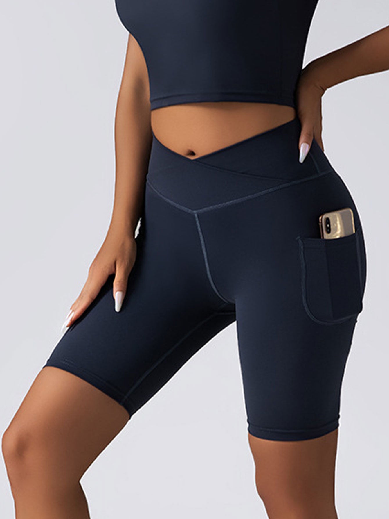 Shorts de vélo sans couture CurveFit avec contrôle du ventre