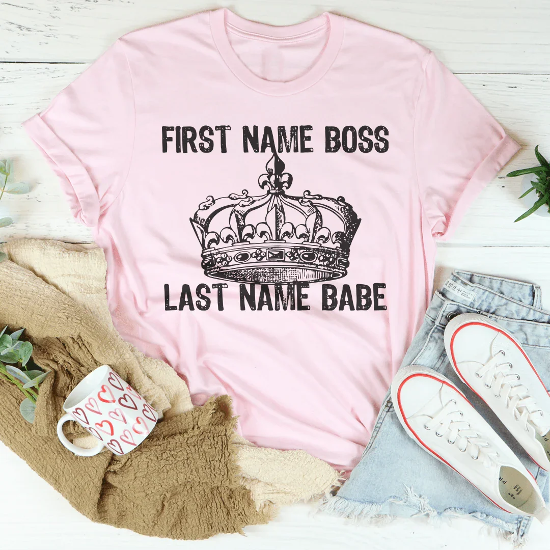 Camiseta Nombre Jefe Apellido Bebé